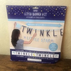 TWINKLE TWINKLE LITTLE STAR BABY SHOWER THEME BABY ANNOUNCEMENT BANNER KIT 12ft