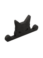 Wooden Black Cat Garden Decoration Perfect for Courtyard and Outdoor Spaces