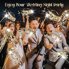 ​Drixbor 100 PCS Light Up Wedding Wands – LED Tinsel Streamers for Wedding Send