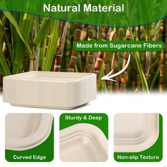 Large Paper Plates 14 Inch, 100 Pack Disposable Trays, Heavy Duty Dinner Size…