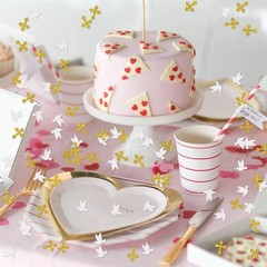 120 PCS Glitter God Bless Confetti Cross Paper Table Scatter Baptism Party