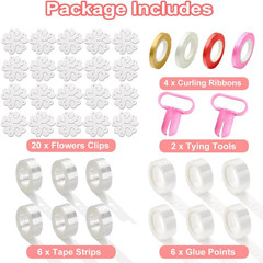 38-In-1 Balloon Arch Garland Kit, 6 Rolls 98Ft Tape Strips, 6 Rolls 600 Glue Dot