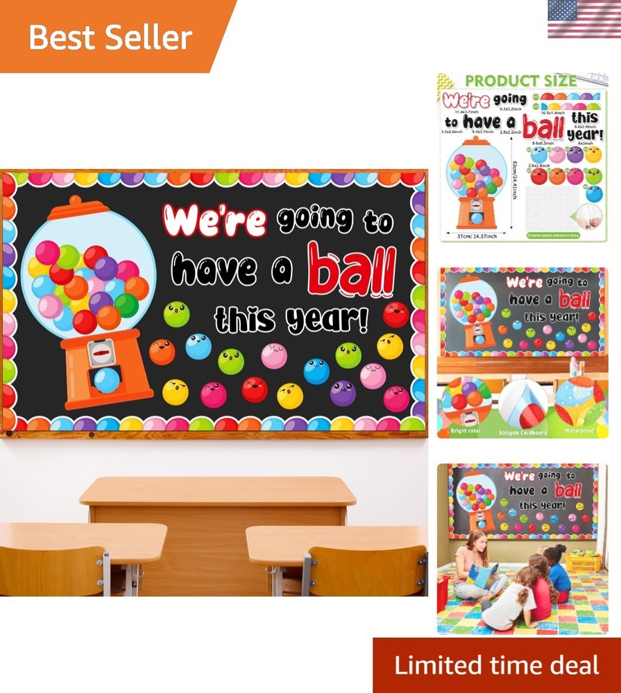 Cheerful Back to School Gumball Decorations – Easy to Personalize & Install