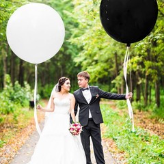 Big 36 Inch Balloons, 9Pcs Black Giant Big Latex Balloon, Large Baloons for B…