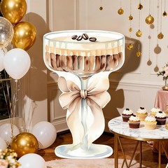 LawnIdyll 4ft Large Espresso Martini Bow Cardboard A Tini Bit Older Birthday