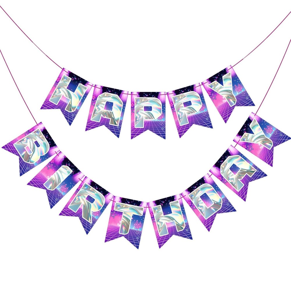 Kpop Birthday Banner Anime Theme Party Decorations Happy Birthday Korean