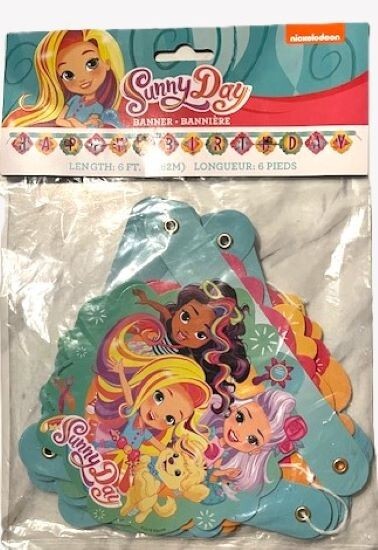 Nickelodeon Unique Sunny Day Happy Birthday Jointed Banner – 6 ft | Multicolor