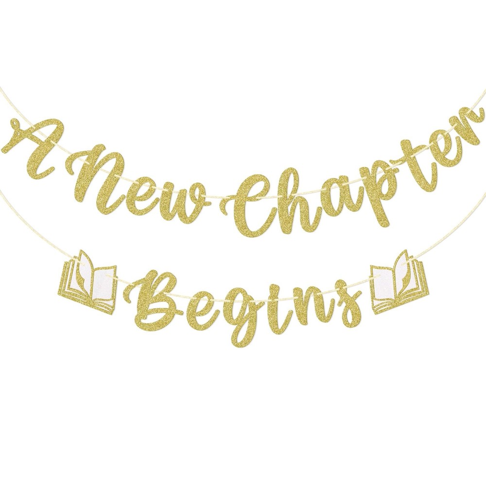 A New Chapter Begins Banner, Book Themed Baby Shower Decorations, Reading The…