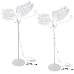 2 Pack Wedding Butterfly Floor Lamp Decorations Easy To Install for Party