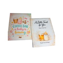 Baby Shower Table Signs 2pc Coffee Bar Brewing A Little Treat For You Decor
