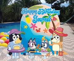 Blue & Bing pool party props, Party decor