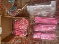 First Birthday Girl Party Supply Bundle with Number 1 Light and Decor