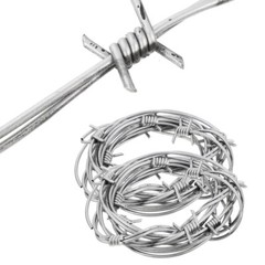 2pcs Fake Silver Barbed Wire Halloween Gothic Thorns Chain Prop