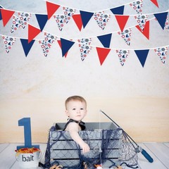 32Ft Nautical Party Decorations Red Blue White Nautical Themed Fabric Banner …