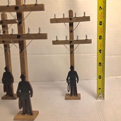 4 LINEMAN POLE & Silhouette Climber | cake decoration | 12” Miniature Decor