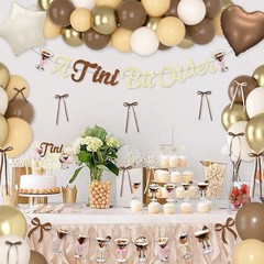 A Tini Bit Older Decorations, Gold Brown Glitter Tiny Bit Older Banner Balloo…