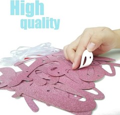 Hen Party Banner Rose Gold Glitter Pop Bubbly Girls Night Out Celebration Decor