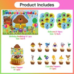 Hey Duggee Party Supplies Set Balloons Cake Toppers Banner Birthday Decor