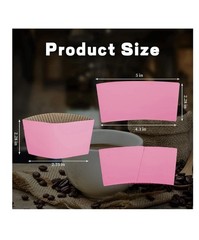 60 Pieces Disposable Coffee Cup Sleeves Corrugated, Coffee Cup Sleeves Holder