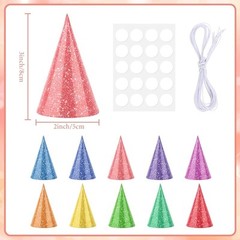 10 Pcs Mini Party Hats Kids Pets Birthday Celebration Cone Hat Decorations New