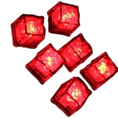 Set of 12 Functional LED Ice Cube Party Supply Water Activated Wine Decorations