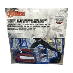 2 Avengers Marvel Birthday Banner & Large Backdrop Cpt America Black Panther 5ft