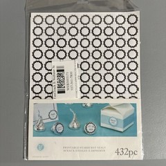Starburst Seals Print Your Own Decal White With Silver 0.75in Crafting