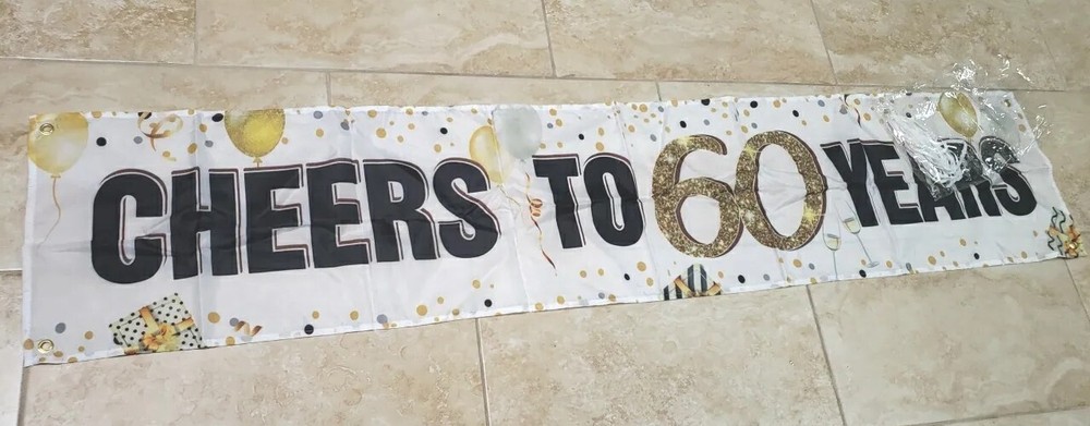cheers to 60 years Banner 71″ New