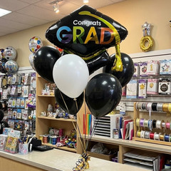 Congrats Grad Graduation Party Balloon Decoration Set Black White Celebration