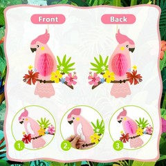 Hawaiian Party Decorations, Luau Party Decor Tropical Bird Hanging Paper Lant…