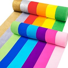 Crepe Paper Streamers 12 Rolls 984ft Rainbow Colors Party Wedding Birthday