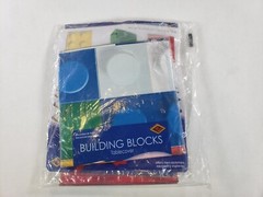 Building Blocks Party Decorations Set Multicolor Tablecover, Banner, And Whirls