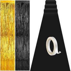 Runway Carpet W/ Double Sided Tape Gold Foil Curtains Party Decoration Set New