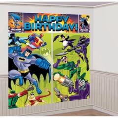 Batman DC Comics Superhero Kids Birthday Party Scene Setters Wall Decoration
