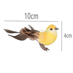 6pcs Fake Artificial Parrot Feathered Bird Budgie Garden Home Decoration Pack