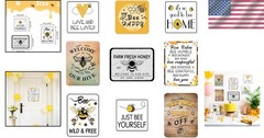 Charming 9PCS Bumble Bee Decorations for Happy Bee Day – High-Quality Cardboard