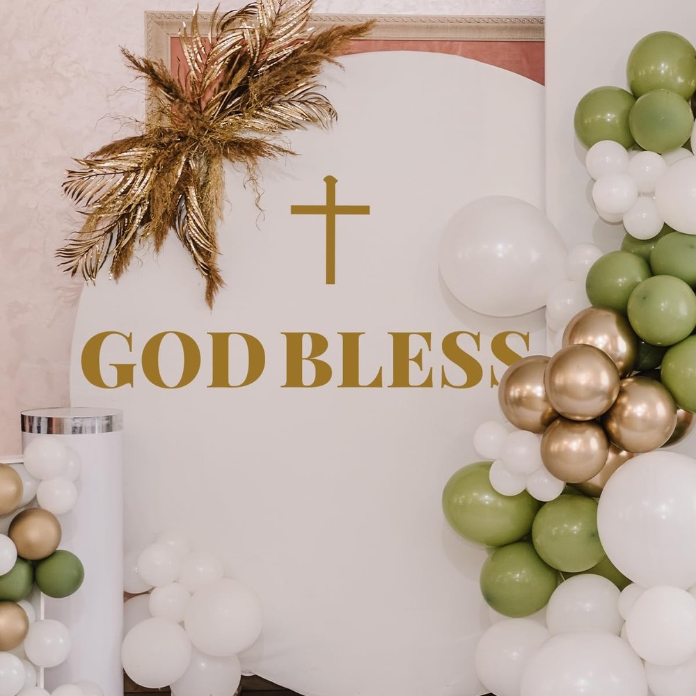 God Bless Cross Decal – God Bless You Stickers,First Communion,Unisex, Adults…