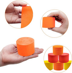 Fall Party Supplies, 4 Rolls Yellow Beige Orange Red Crepe Paper Streamers for F