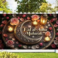 Eid Mubarak Party Background Eid Al Adha Islamic Holiday Art Decoration Backdrop