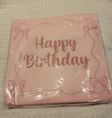 Pink Bow Birthday Decorations for 24 Guests – Plates, Napkins, Forks, Cups, etc.