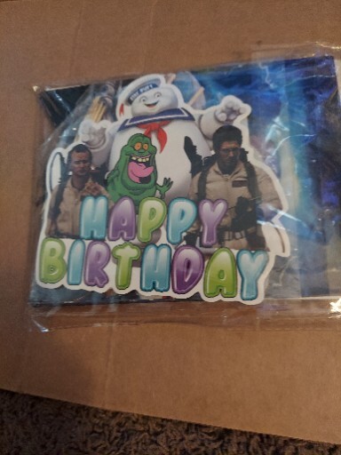 Ghostbusters Happy Birthday Banner Cake Topper Balloon Decorations Set