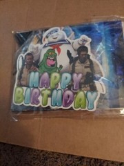 Ghostbusters Happy Birthday Banner Cake Topper Balloon Decorations Set