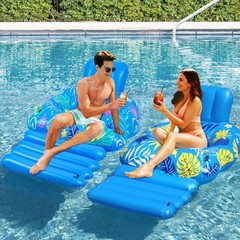 Inflatable Pool Lounger Float Heavy Duty Pool Floats for Adults with Innovati…