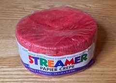 New Streamer 1 Roll Papier Crepe Holiday Red 81 Ft. X 1.75 In.