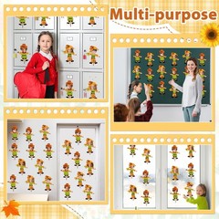 48 Set Thanksgiving Scarecrow Cutouts with Photo Space Bulletin Board Decor