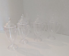 Hammont Trophy Cup Shaped Acrylic Candy Boxes 1.69 x 3.5 x 3.14 7 pack