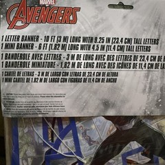 2 Avengers Marvel Birthday Banner & Large Backdrop Cpt America Black Panther 5ft