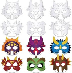Dinosaur Party Masks 24 count, Kids Birthday Party, Dinosaur Decoration NEW