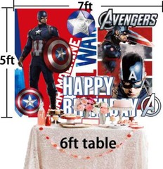 Captain American Party Decoration Party Supplies Backdrop Banner Vinyl 7x5ft