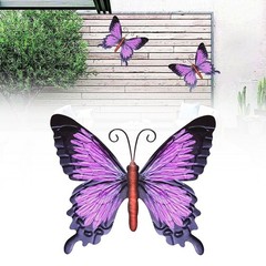 Large Metal Butterfly Purple And Color Outdoor Garden Home Decor Wall Art
